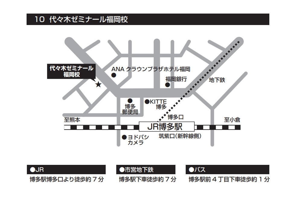 はり師きゅう師国家試験の会場（試験会場）・代々木ゼミナール福岡校・福岡県